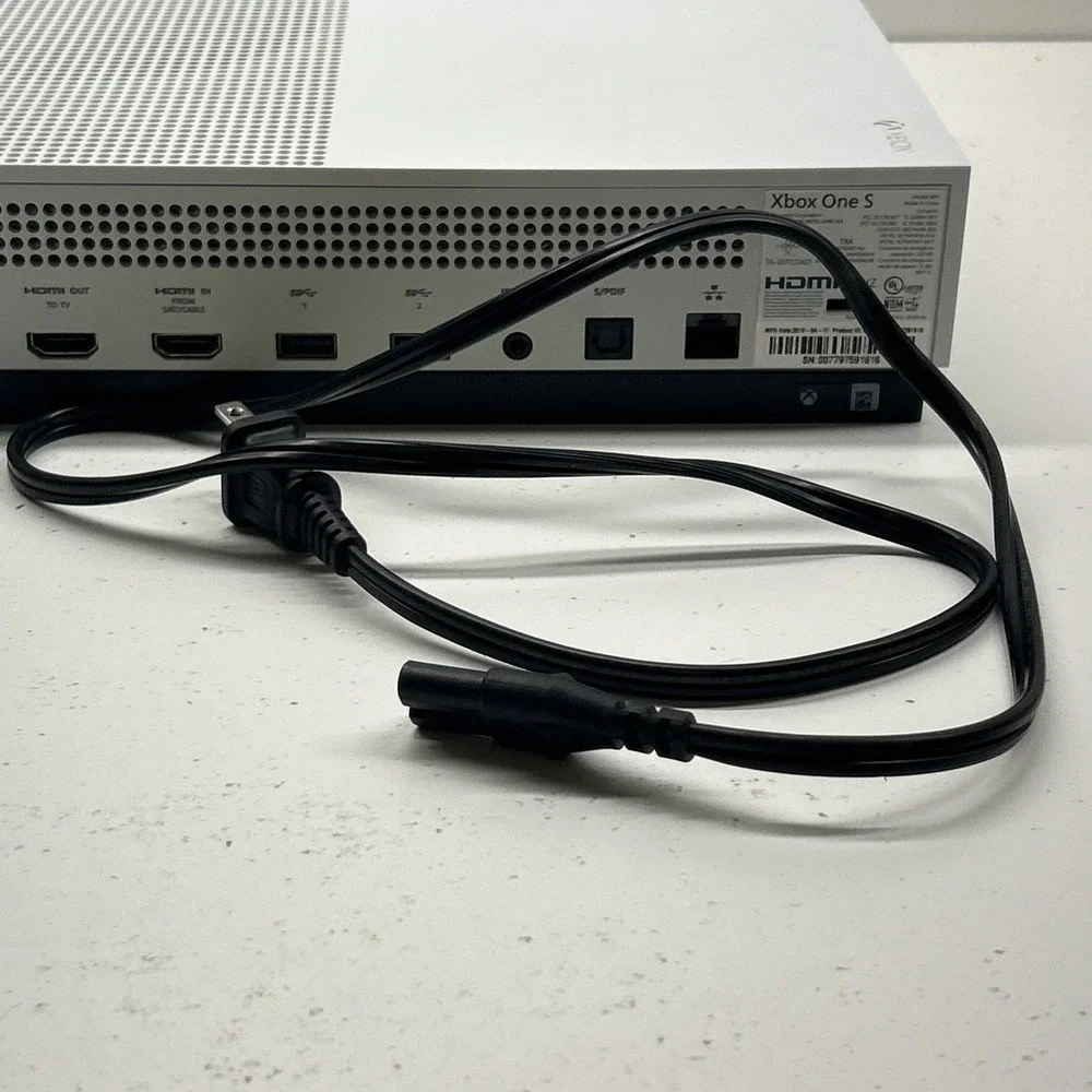 Microsoft Xbox One S Model 1681 White Console Only Storage Size Unconfirmed